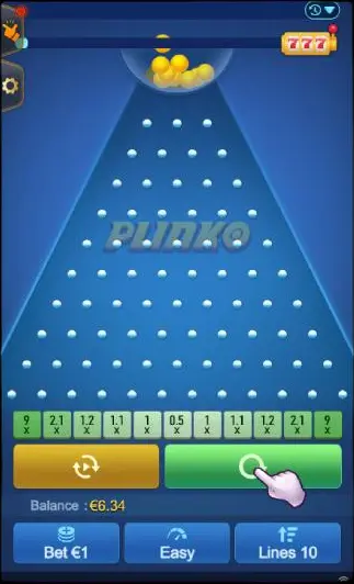 Speel Plinko gratis en voor echt geld.