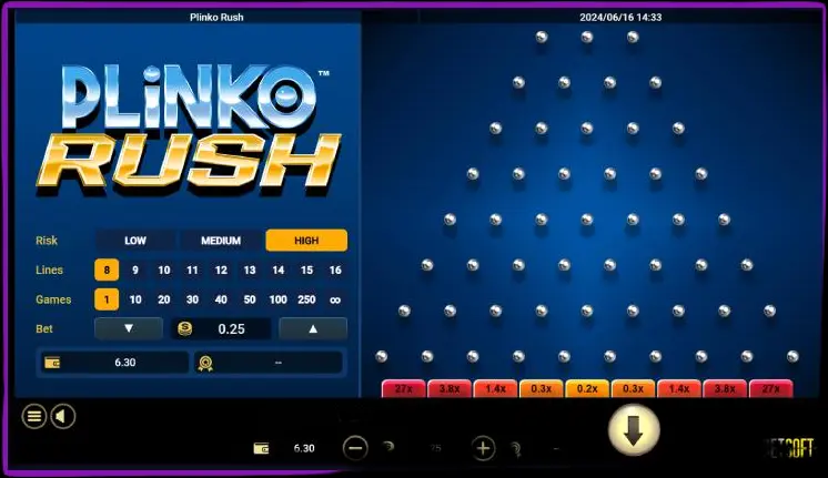 Speel Plinko op je smartphone.